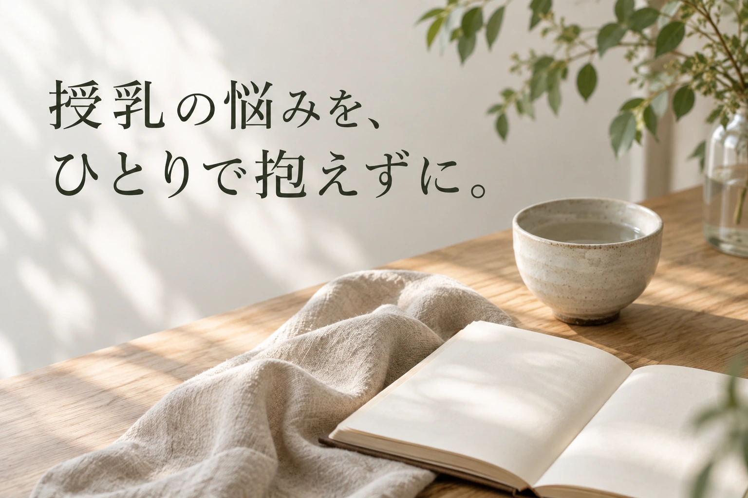 授乳の悩みを、ひとりで抱えずに。