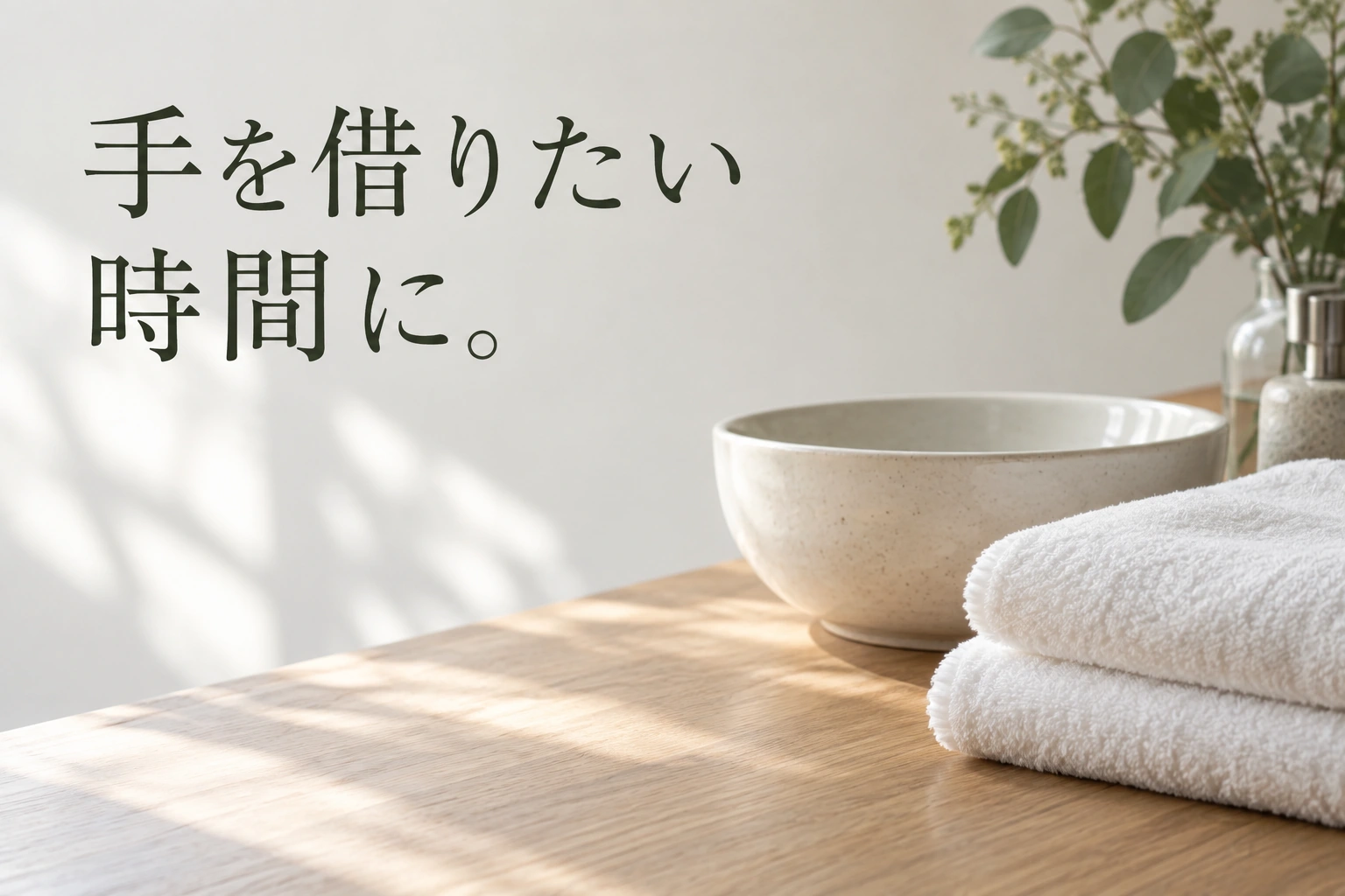 手を借りたい時間に。